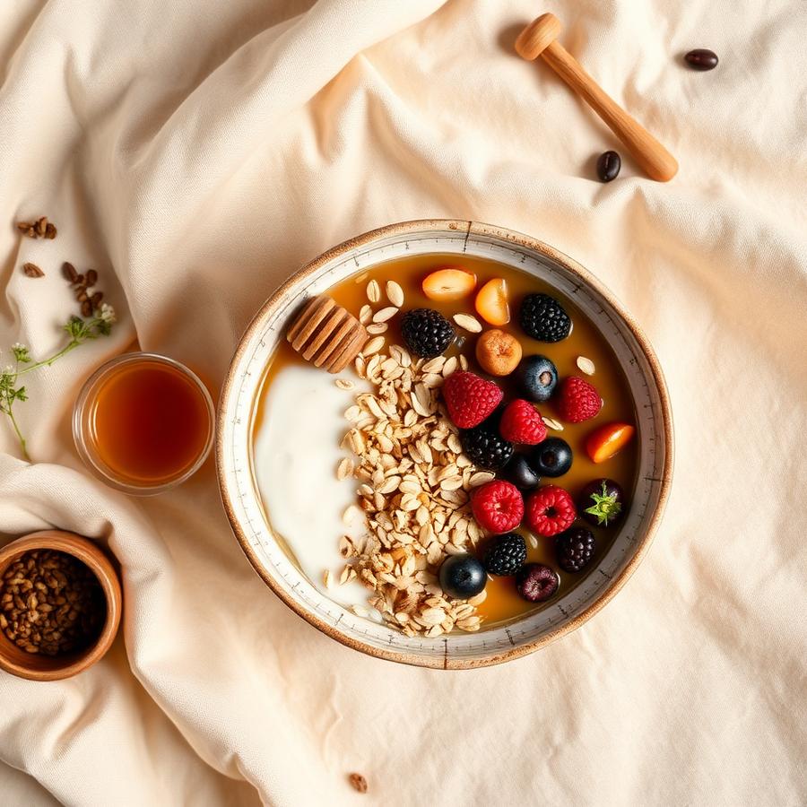 Oats with berries & almonds — Breakfast from the Ayurvedic meal plan